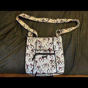 Vera Bradley White/Gray Penguin Crossbody